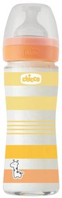 CHICCO ΜΠΙΜΠΕΡΟ ΓΥΑΛΙΝΟ UNISEX WELL BEING 240ML 0Μ+ ΘΗΛΗ ΣΙΛΙΚΟΝΗΣ A50-28721-31