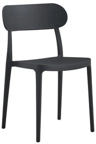 Καρέκλα Amvroan στοιβαζόμενη  με UV protection ανθρακί pp 51x49x79.5εκ