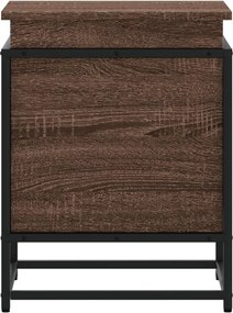 vidaXL Κουτί Αποθήκευσης με Καφέ Δρυς 40x40x51,5 εκ. Επεξ. Ξύλο