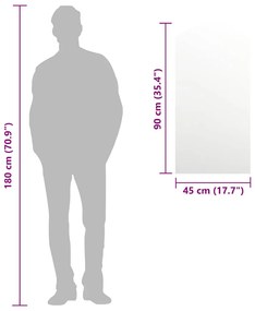 vidaXL Καθρέφτης 90 x 45 εκ. Γυάλινος