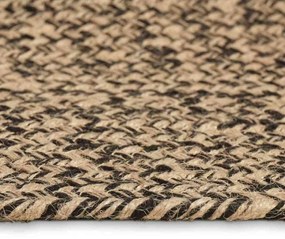 vidaXL Χαλί Φυσικό και μαύρο 120 x 170 cm Γιούτα