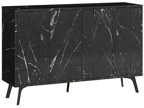 Μπουφές Dune 0213956 123x35x77,4cm Marble Effect Black Μελαμίνη,Μέταλλο