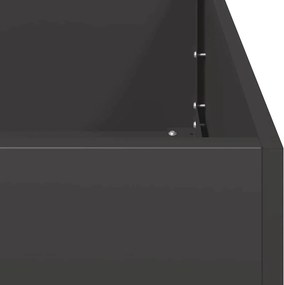 vidaXL Ζαρντινιέρα Μαύρη 80x80x30 εκ. από Χάλυβα
