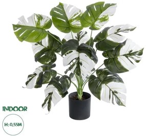 Διακοσμητικό Φυτό Λευκή Μονστέρα Artificial Garden 20935 Globostar-20935-Λευκό 20935