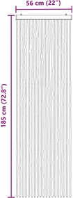 vidaXL Κουρτίνα εντόμων Chenille Γκρι και Λευκό 56 x 185 cm 100% PP