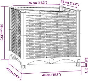 vidaXL Υπερυψωμένο Κρεβάτι 40x40x38 εκ. από Πολυπροπυλένιο