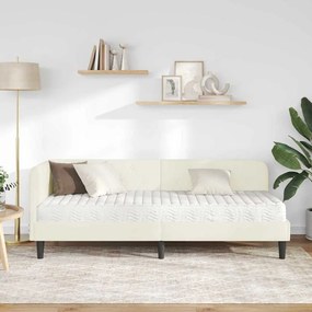 vidaXL Κρεβάτι Γωνίας Κρεμ 80 x 200 cm Βελούδο