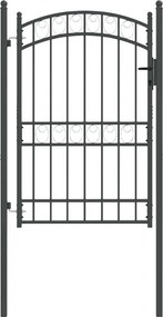 vidaXL Πύλη Φράχτη EMMEN 200 x 100 cm Ατσάλι με Επικάλυψη Πούδρας Γκρι
