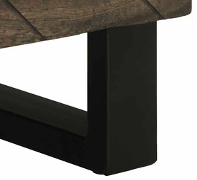 Κομοδίνα 2 τεμ. Μαύρα 40 x 33 x 46 εκ. από Μασίφ Ξύλο Μάνγκο - Μαύρο