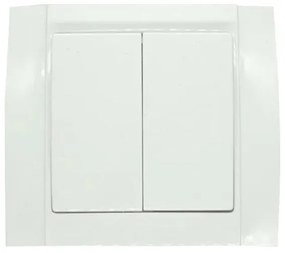 Διακόπτης διπλός λευκός Songrui - Wall switch