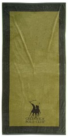 Πετσέτα Θαλάσσης 3859 Olive-Khaki Greenwich Polo Club Θαλάσσης 90x180cm 100% Cotton