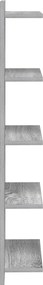 vidaXL Ράφι Τοίχου 2 pcs Γκρι Sonoma 30 x 15 x 100 εκ