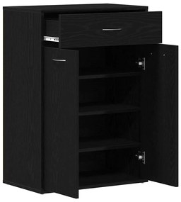 vidaXL Ντουλάπι Παπουτσιών Μαύρο Δρυς 60x35x84 εκ από Ξύλο
