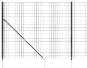 vidaXL Συρματόπλεγμα Περίφραξης Ανθρακί 2,2x10 μ. με Καρφωτές Βάσεις