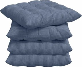 vidaXL Μαξιλάρια καθισμάτων 4 pcs Μπλε 40 x 40 x 6 cm