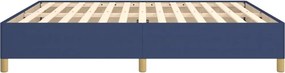 vidaXL Σκελετός Κρεβατιού Χωρίς Στρώμα Μπλε 180x200 εκ.Υφασμάτινο