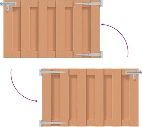 vidaXL Πύλη Κήπου 100 x 80 cm WPC και Αλουμίνιο Καφέ
