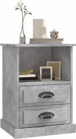 vidaXL Κομοδίνο Γκρι Σκυροδέματος 43x36x60 εκ.