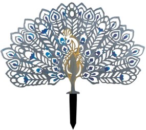 Διακοσμητικό Δαπέδου Κήπου Peacock 565TNL1262 61x38cm Multi-Grey Aberto Design Μέταλλο