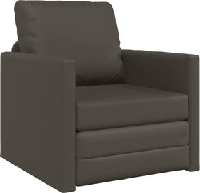 vidaXL Κρεβάτι καναπές 60cm Γκρι Δερματίνη
