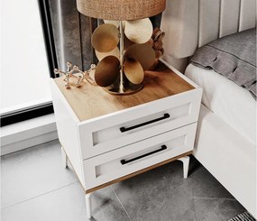 Stewehome Σετ Κρεβατοκάμαρας Λευκή Μοντέρνα Κατασκευή 5τμχ 160x200 cm