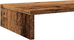vidaXL Βάση Οθόνης Όψη Παλαιού Ξύλου 100x27x10 εκ. από Επεξ. Ξύλο