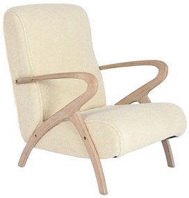 Κάθισμα Home ESPRIT Λευκό Φυσικό 57 x 55 x 85 cm
