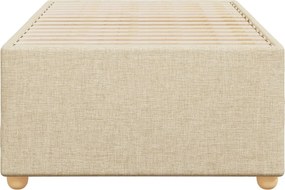 vidaXL Σκελετός Κρεβατιού Χωρίς Στρώμα Κρεμ 100 x 200 εκ. Υφασμάτινο