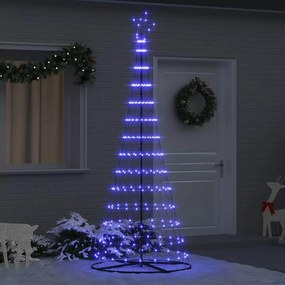 vidaXL LED Χριστουγεννιάτικο Δέντρο Μπλε 250 cm Μέταλλο