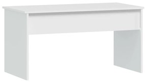 Τραπεζάκι Σαλονιού Λευκό 102x50,5x52,5 εκ. Επεξεργασμένο Ξύλο - Λευκό