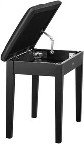 VEVOR Piano Keyboard Bench Storage Padded Seat Wooden Vanity Bookcase Stool