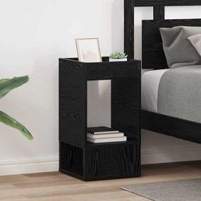 vidaXL End Table 2 pcs Μαύρη Οξυά 30 x 30 x 56 εκ. Επεξεργασμένο ξύλο