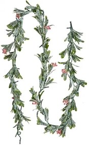 VEVOR 6.6Ft Christmas Garland with Vines Berries Olive Leaves and Light String