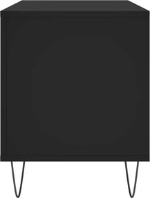 vidaXL Έπιπλο Δίσκων Μαύρο 100 x 38 x 48 εκ. από Επεξεργασμένο Ξύλο
