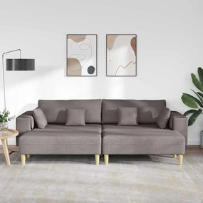 vidaXL Υφασμάτινος καναπές με μαξιλάρι 3 pcs Taupe 208 εκ. ύφασμα