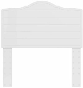 vidaXL Κεφαλάρι με κεφαλάρι Λαμπερό Λευκό 75 cm Επεξεργασμένο ξύλο