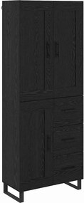 vidaXL Highboard 2 pcs Μαύρη Οξυά 69,5 x 34 x 180 εκ.