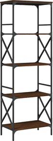 vidaXL Βιβλιοθήκη 5 Επιπέδων Καφέ Δρυς 59 x 35 x 171 εκ. Επεξεργ. Ξύλο