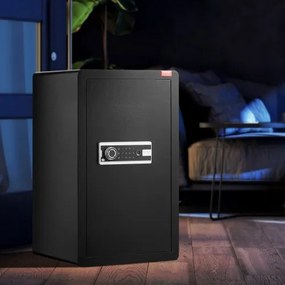 VEVOR Single Door 3.5 cu.ft Safe Box with Key Lock Password &amp; Fingerprint Black