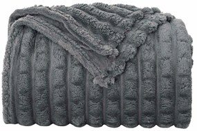 vidaXL Κουβέρτα Σκούρο Γκρι 200 x 150 cm Μαλλί