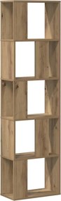 vidaXL Βιβλιοθήκη 5 Επιπέδων Δρυς 45x23,5x162,5 εκ. Επεξεργ. Ξύλο