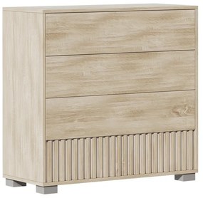 Συρταριέρα Bruse  μελαμίνη σε sonoma-oak απόχρωση 96.7x40.5x92.9εκ