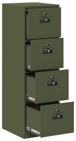 vidaXL Ντουλάπα Αρχείων με ράφι 2 pcs Ελιά Πράσινη 44 x 50 x 106.5 εκ