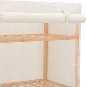 vidaXL Ντουλάπα Λευκή 79 x 40 x 170 εκ. Υφασμάτινη