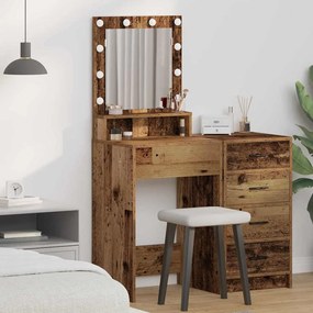 vidaXL Τραπέζι Μακιγιάζ Παλιό Ξύλο 50 x 41 x 135 εκ Επεξεργασμένο ξύλο
