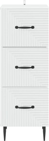 vidaXL Ντουλάπι με Συρτάρια Λευκό 33 x 34,5 x 89,5 εκ