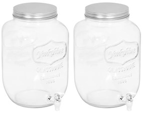 Διανεμητές Ποτών 2 τεμ. 8050 ml Γυάλινοι - Διαφανές