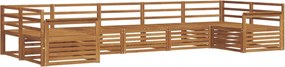 vidaXL Σειρά Καναπέ Εξωτερικού 7 pcs Φυσικό