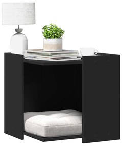 Τουαλέτα Γάτας Περίφραξη Μαύρο 53x53x51 εκ. Επεξεργασμ. Ξύλο