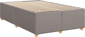 vidaXL Κρεβάτι Boxspring με Στρώμα Taupe 120x200 εκ. Υφασμάτινο